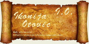 Ikonija Otović vizit kartica